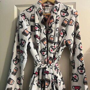 Hello Kitty Robe Fall Pumpkin Spice Latte Coffee Cup Size Medium